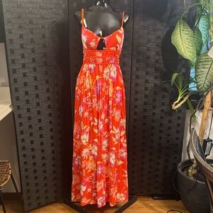 Free People Dress Wisteria Sz L Orange